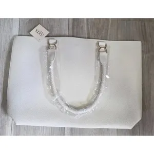 Ulta Beauty Cream Tote Bag Women's‎ Braided Handle Textured Faux Leather thumbnail 7