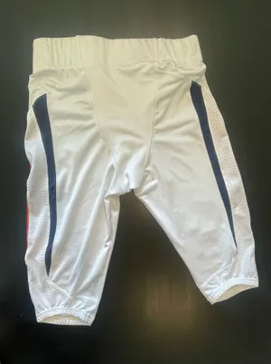 Nike Men’s White and Orange Padded Football Pants ( Large) thumbnail 7
