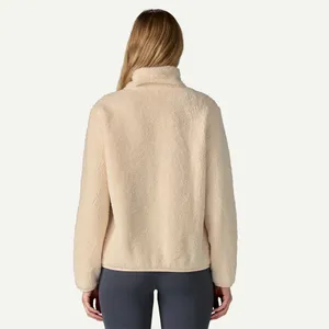 Patagonia Los Gatos‎ 1/4 Zip Fleece Women M Cream Sherpa Pullover thumbnail 2