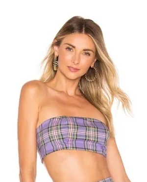 Majorelle Serrano Plaid Tube Top Medium M Revolve Festival Rave Clueless Boho thumbnail 1