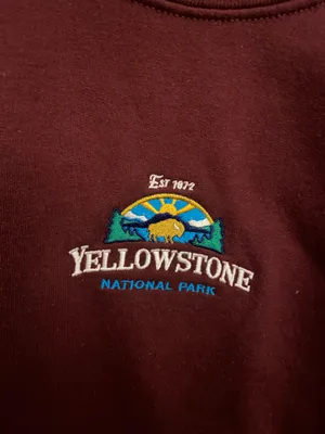 Gildan Maroon Yellowstone Sweatshirt  thumbnail 2