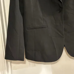 Liz Claiborne Career Black One‎ Button Blazer Women Size 10 thumbnail 6