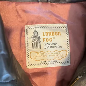 London Fog Women's Gray Faux Leather‎ Bomber Jacket "Outerwear of Distinction" thumbnail 2