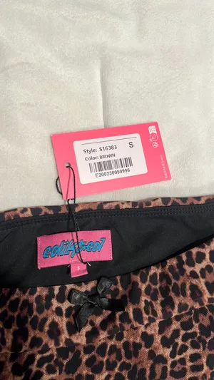 Edikted cheetah print mini skirt size small thumbnail 4