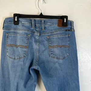 Lucky Brand Y2k Size 8‎ 29 Inseam Distressed Blue Denim Skinny Jeans Mid Rise thumbnail 6
