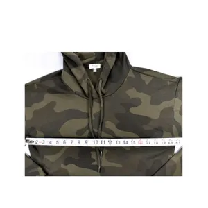 Tobi Womens Camo Cropped Hoodie Green Camouflage Bell Sleeve Pullover Small thumbnail 6