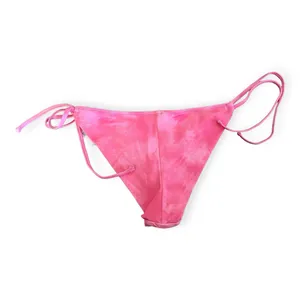 Aerie Womens pink embroidered tie side bikini bottoms thumbnail 5