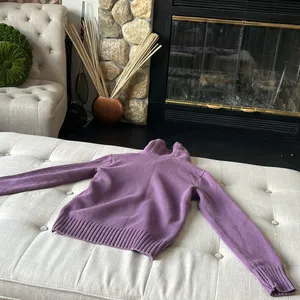 Ralph Lauren Sports Purple Knit Sweater Green Logo Size Medium thumbnail 7