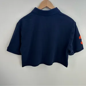 Navy Ralph Lauren cropped polo shirt thumbnail 5