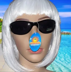 NWT! UV protection black frame dark tint sunglasses thumbnail 1