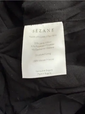 Sezane Lorraine Black A-line Button Front Skirt 34 XS thumbnail 5
