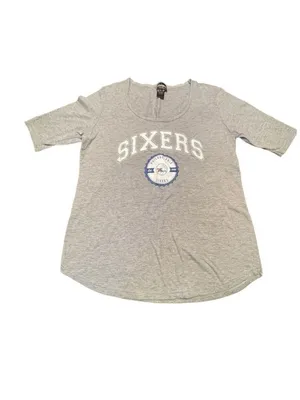 Gameday Couture Philadelphia 76ers Sixers Women’s Large Grey designer T-Shirt thumbnail 2