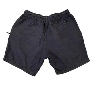 Pull & Bear Charcoal Cotton Side Pockets Elastic Drawstring Unisex Short Pants M thumbnail 2