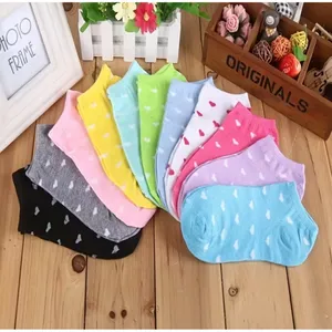 Fashion Seamless Heel Colorful Low Cut Socks 5pc Pack Casual‎ High Quality OS thumbnail 5