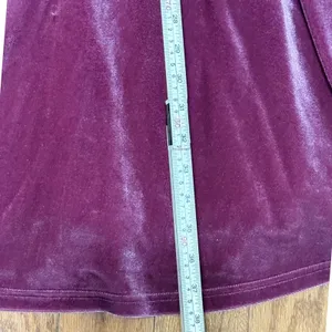 Baltic Born Plum Velvet Smocked High Neck Mini Dress Long Sleeve Womens XL thumbnail 9