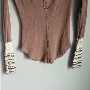 Free people alpine ski lodge cuff thermal in mushroom combo thumbnail 4