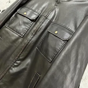 Accents Collection Faux Leather Sherpa Utility Jacket thumbnail 2