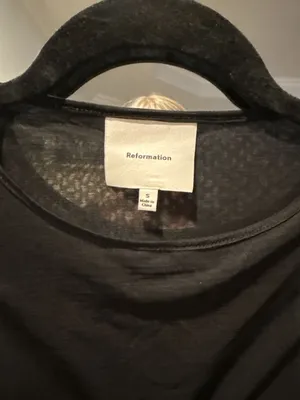 Reformation Tille Sheer Ruched Bodice Knit Top thumbnail 2