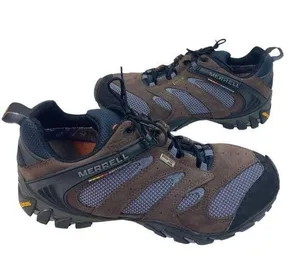 Merrell Performance Shoes Womens Size 9.5 Brown Blue Mesh Hiking Lace Up Sneaker thumbnail 1
