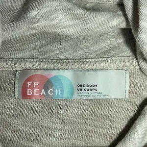 Free People Beach Cowl Neck Pullover Womens XS/S Oatmeal Space‎ Dye Cotton OB482393 thumbnail 6