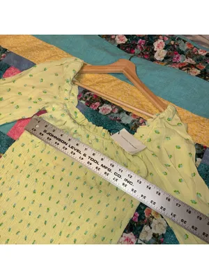 Faithfull The Brand NWT $189 Size M Gombardy Mini Dress Bisset Floral Yellow thumbnail 9
