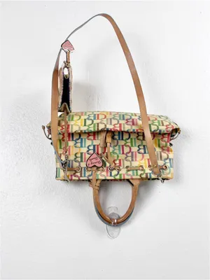 DOONEY & BOURKE Signature Logo Rainbow Zipper Heart Tag Matching Coin Purse Y2K thumbnail 10