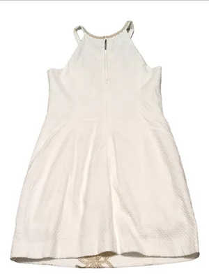Lilly Pulitzer Jacqueline Resort White metallic Gold Lace Shift Dress $198 Sz. 2 thumbnail 7