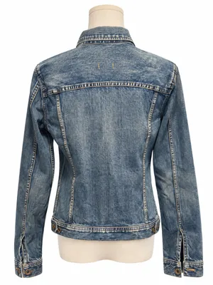 Madewell Medium Blue Denim Jean Jacket 100% Cotton Classic Trucker thumbnail 3