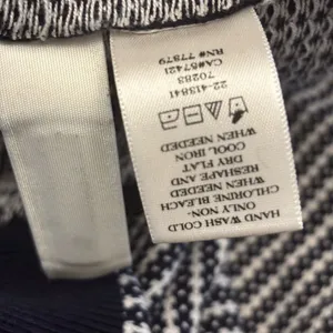 Ann Taylor Navy & White Silk Cotton Textured Sweater – Size Small thumbnail 6