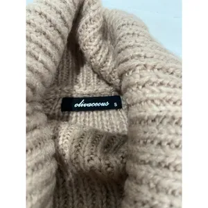 Olivaceous Womens Sweater Brown Turtleneck Long Sleeve Cable‎ Knit Cropped S thumbnail 5
