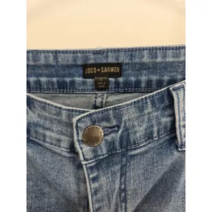 Coco + Carmen Jeans Womens L Wide Leg Blue Light Wash High Rise Stretch EUC thumbnail 2