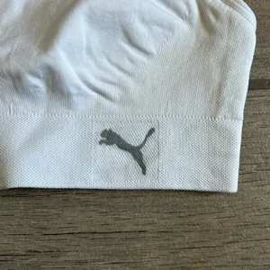 Puma white sports bra thumbnail 2
