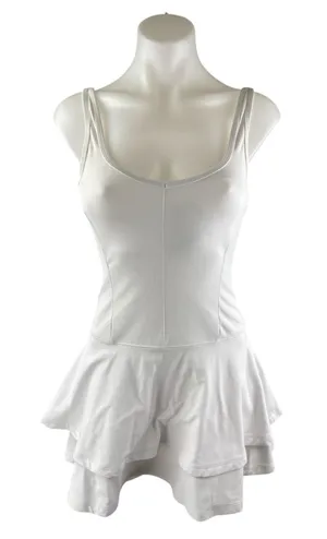 YPB Womens White Sleeveless Activewear Athletic Mini Romper A-line Tank Dress XS thumbnail 1