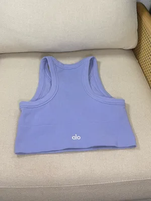 Alo Yoga Seamless Delight High Neck Tank Best for size small thumbnail 4