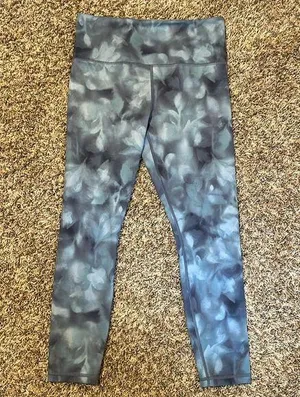 Athleta Elation Blue Tie Dye Print Leggings Medium thumbnail 1