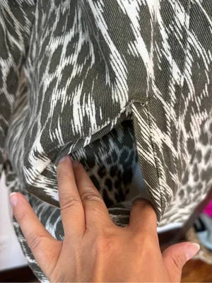 Green & White Denim Button Down Jacket thumbnail 5