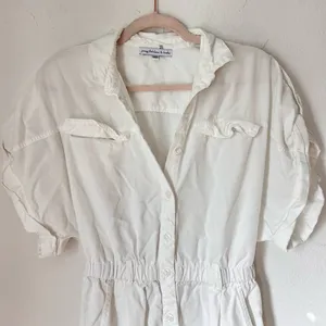 Young‎ Fabulous & Broke White Tencel Short Sleeve Utility Jumpsuit Women's XS thumbnail 3