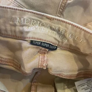 American Eagle Pink Hi Rise Super Stretchy Jean Shortie Shorts‎ thumbnail 4