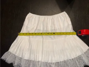 Women Y2k Lace Mini Skirt Ruffle Layered Flowy Half Slip Skirts Underskirt thumbnail 5