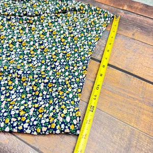 Allegra K Floral Maxi Ruffle Skirt - Black, Yellow, White thumbnail 5