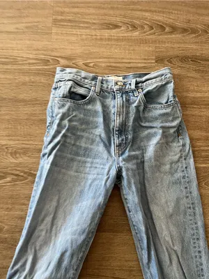 SLVRLAKE Womens 27 Light Wash High Rise Straight Leg Rigid Cotton Denim Jeans thumbnail 4