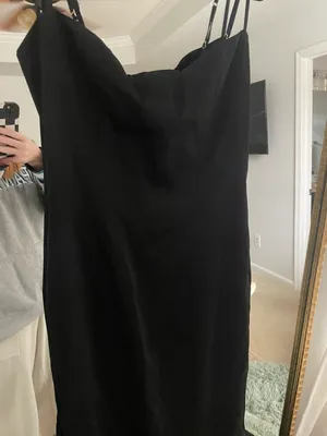Oh Polly Black Trumpet Tulle Dress thumbnail 5