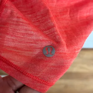 Lululemon No Limits Tank Top Heathered Red Coral 2-in-1‎ Built-in Bra Size 10 thumbnail 4