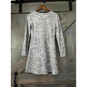 Altar'd State Gray‎ Marl Knit Asymmetrical Button Dress Medium Skater Grunge thumbnail 5