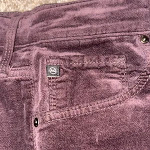 Anthropologie/Adriano Goldschmidt Deep crushed velvet Burgundy High-Rise Pants thumbnail 5