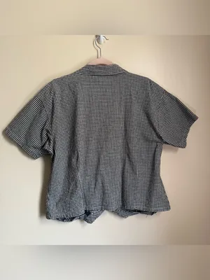 Y2K Whimsy Gingham Daisy Embroidered Shirt Nick & Sarah Size Large thumbnail 2