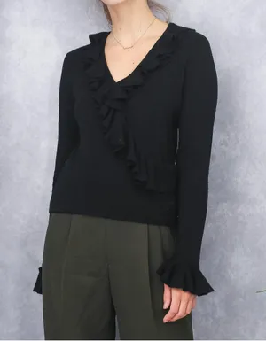 Lauren Ralph Lauren Sweater in Black Silk and Cashmere Blend sz. Medium thumbnail 1