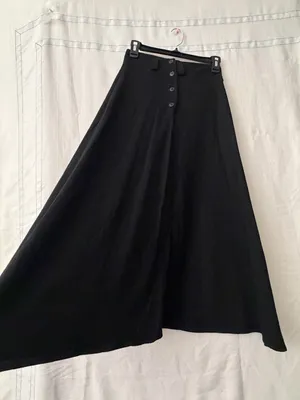 Calvin Klein women’s Size 4 Black Wool A-Line Skirt Side Buttons/Pocket(A582) thumbnail 14