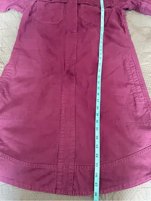 Duluth Trading Co Short-Sleeve Shirt Dress in Plum thumbnail 6