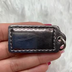 COACH Silver Metallic Fob Bag Charm Hang tag Hangtag thumbnail 2
